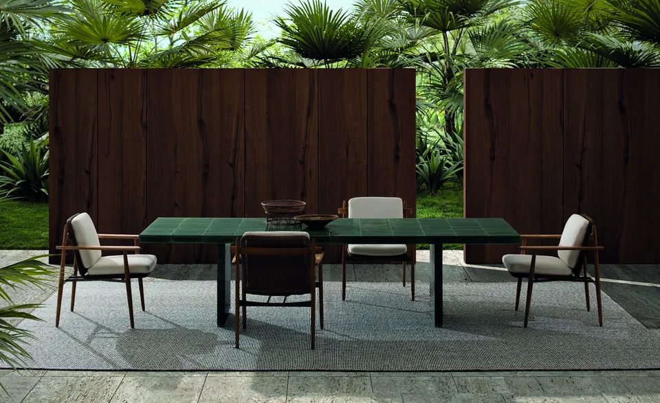 Minotti Andrée outdoor furniture, catalog photograph 1