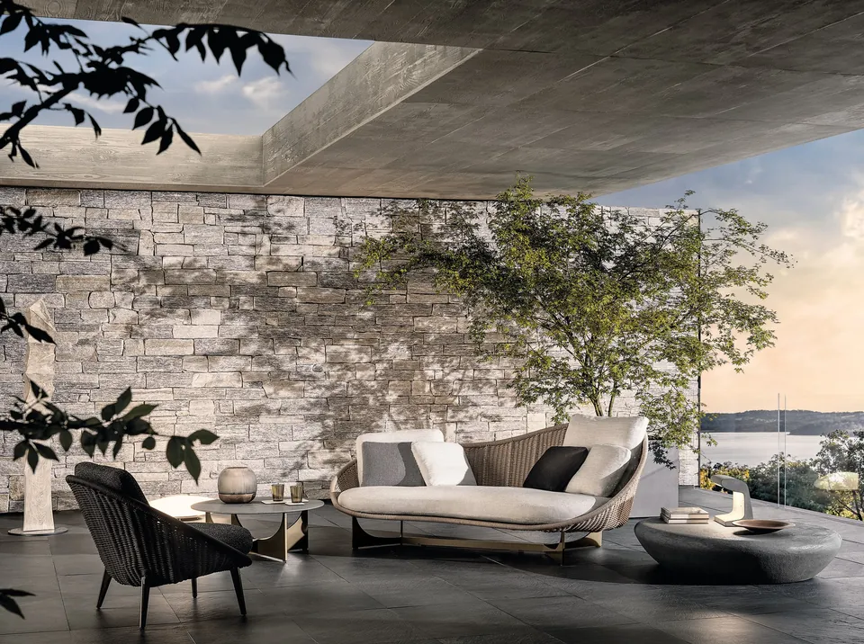Minotti Lido Cord outdoor furniture, catalog photograph 1