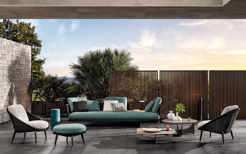 Minotti Patio outdoor furniture, catalog photograph 1