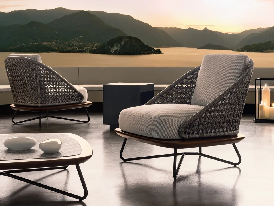 Minotti Rivera outdoor furniture, catalog photograph 3