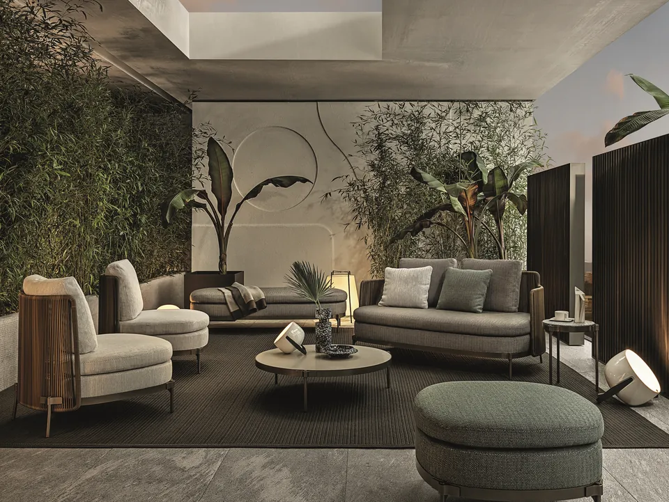 Minotti Tape Cord outdoor furniture, catalog photograph 2